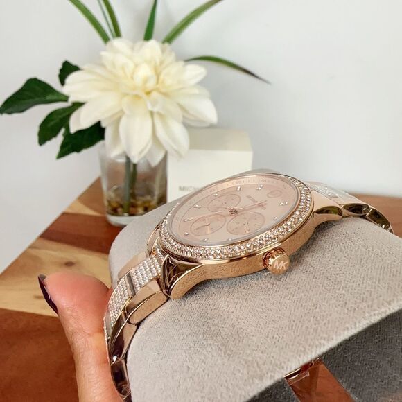 NWT Michael Kors Tibby Multifunction Rose Gold-Tone Stainless Steel Watch - Picture 5 of 9